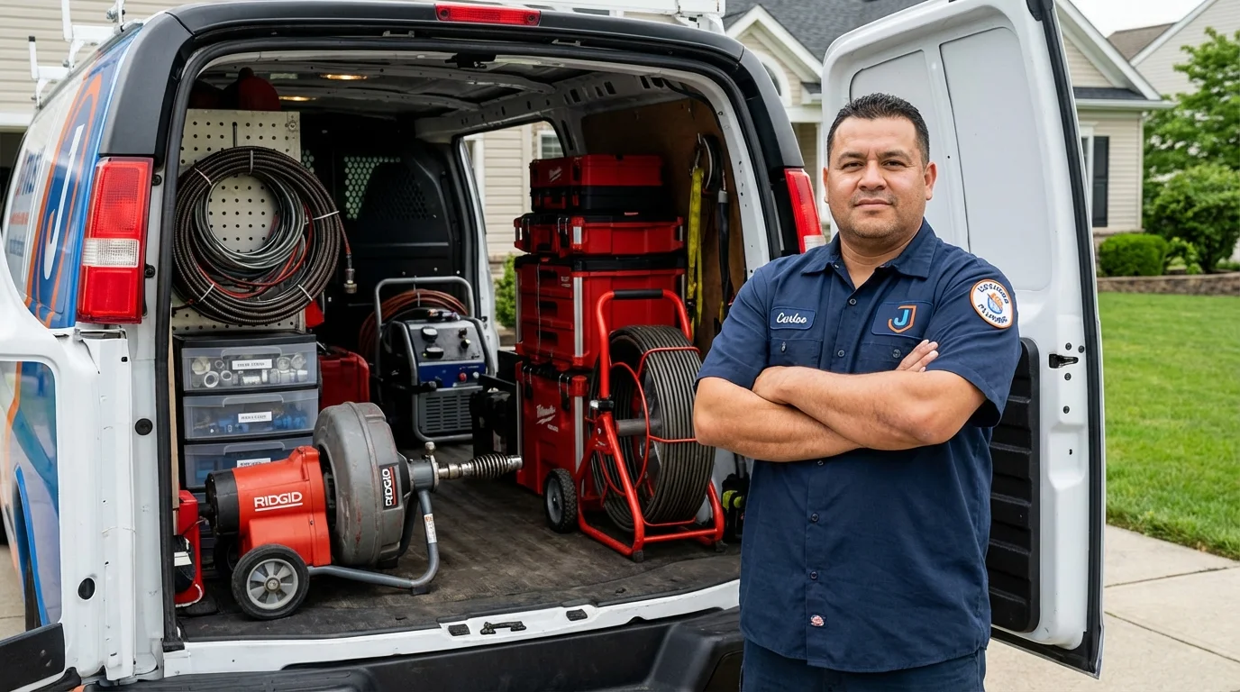 Professional drain cleaning equipment and Johns Plumbing LLC plumber in Slayton